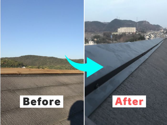 神戸市西区井吹台東町で棟板金交換！強風で被害を受けた屋根の修繕事例